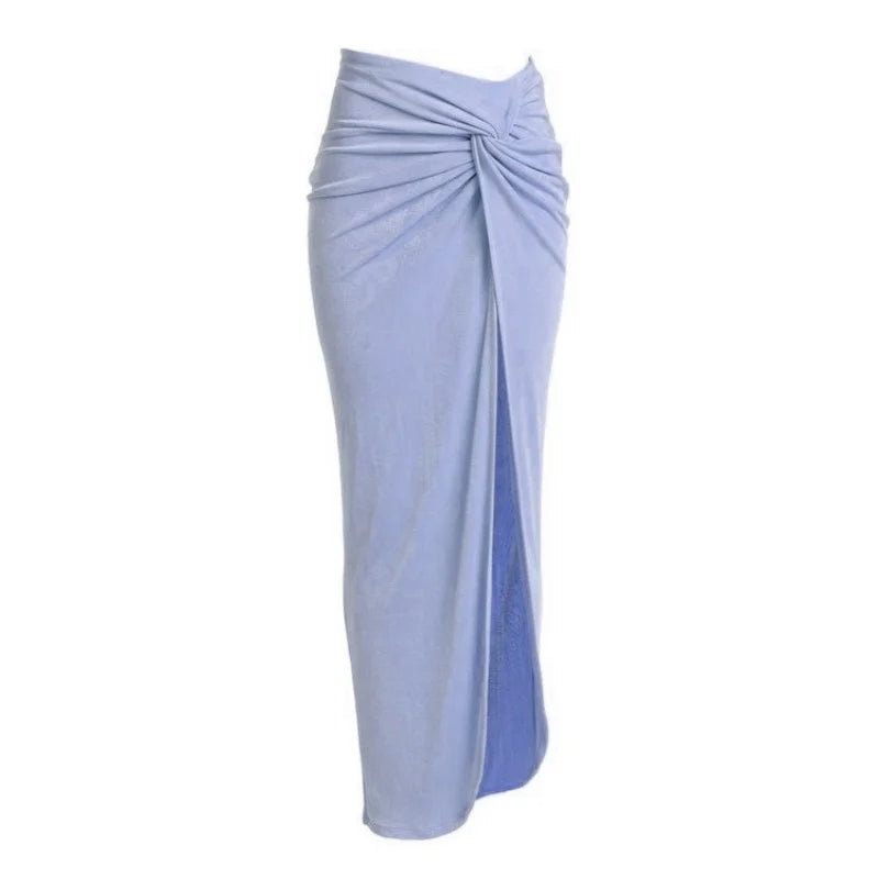 High Waist Side Slit Long Beach Skirts