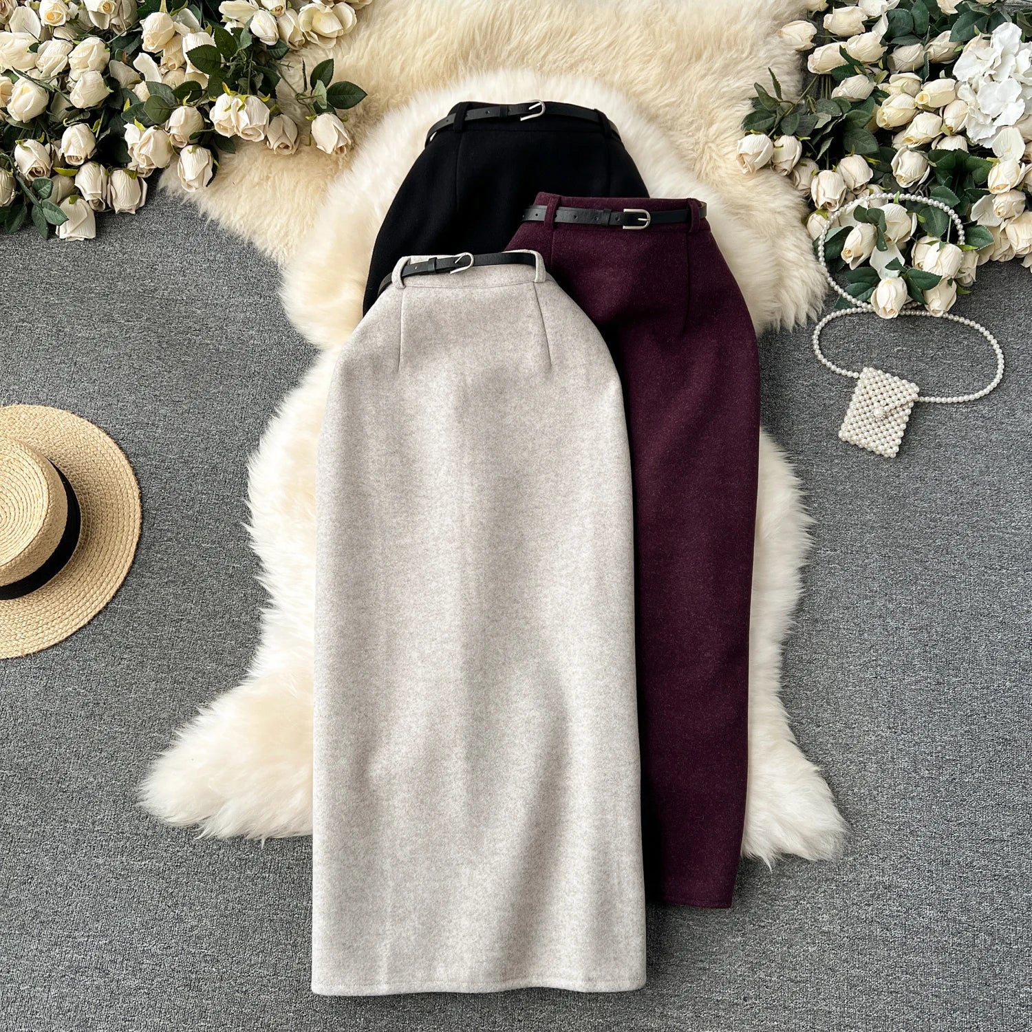 High Waisted Elegant Pencil Skirt