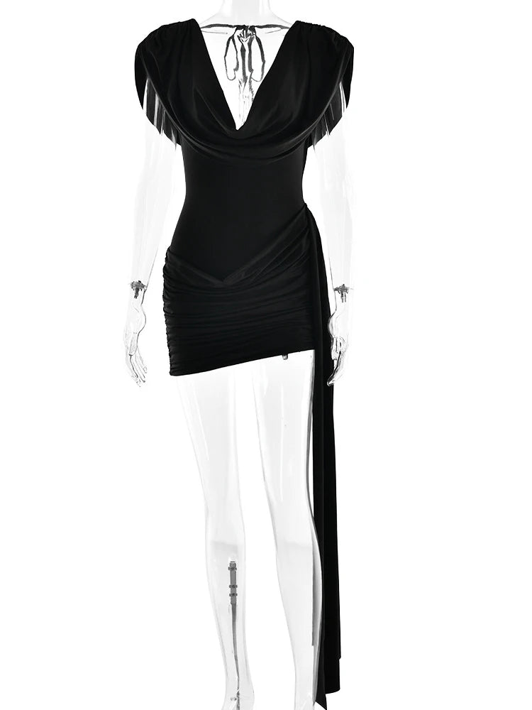 Sleeveless High Waist Ribbon Dress