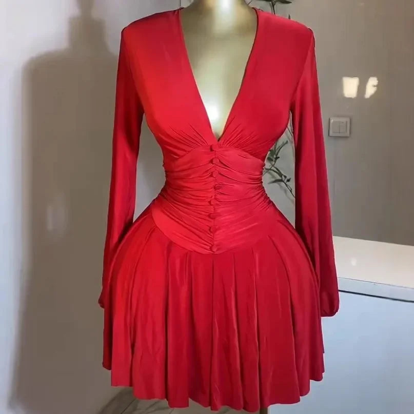 Long Sleeve Elegant Mini Dress