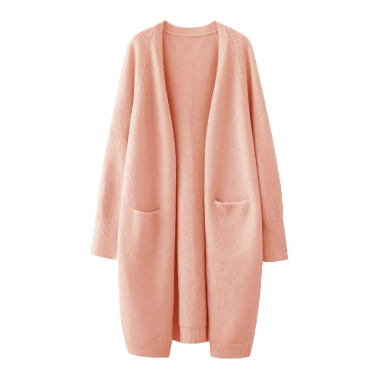 Loose Thick Warm V Neck Knitted Casual  Cardigan