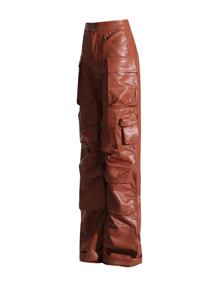 Solid Patchwork Cargo Trousers