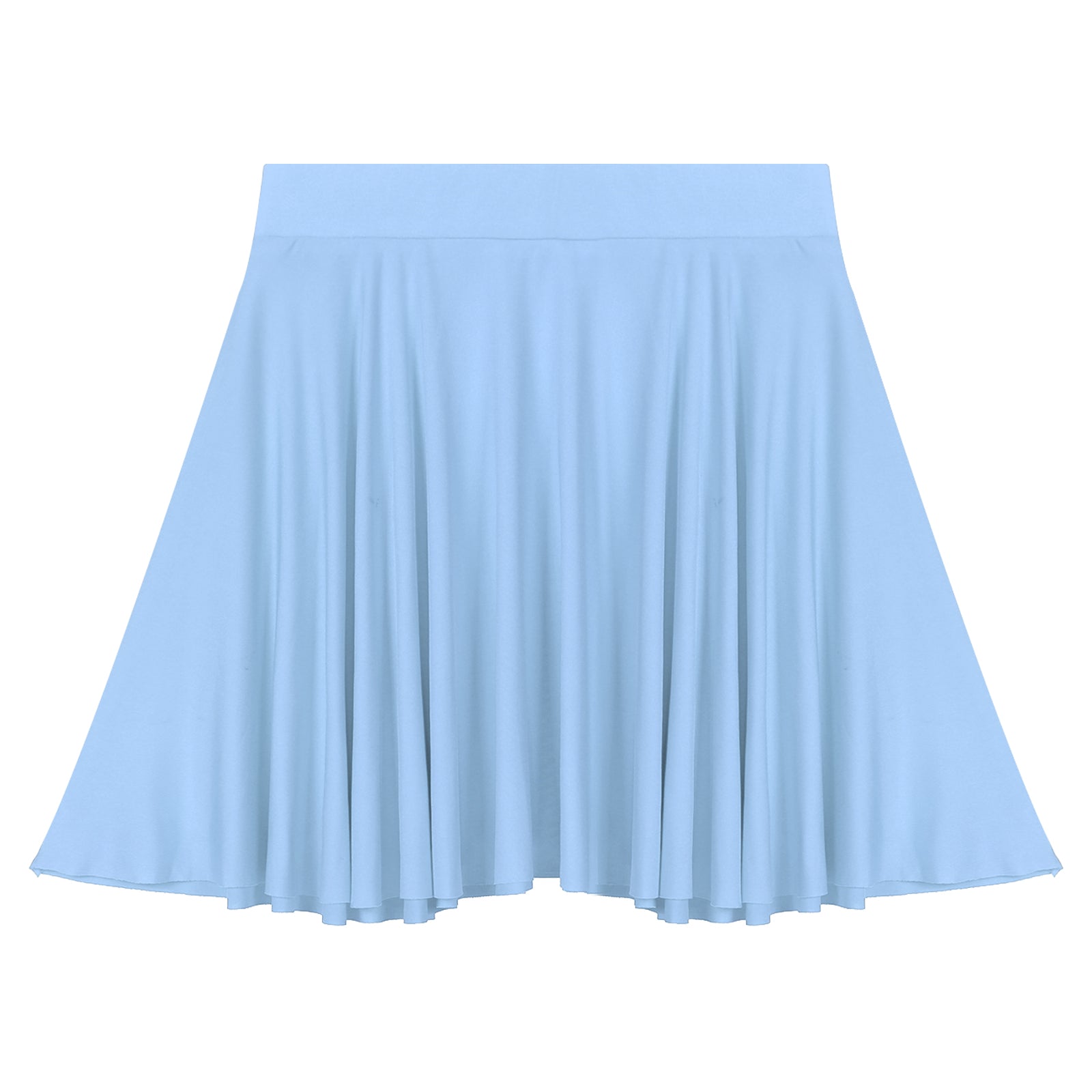 Elastic Waistband Flared Ruffles Skirts