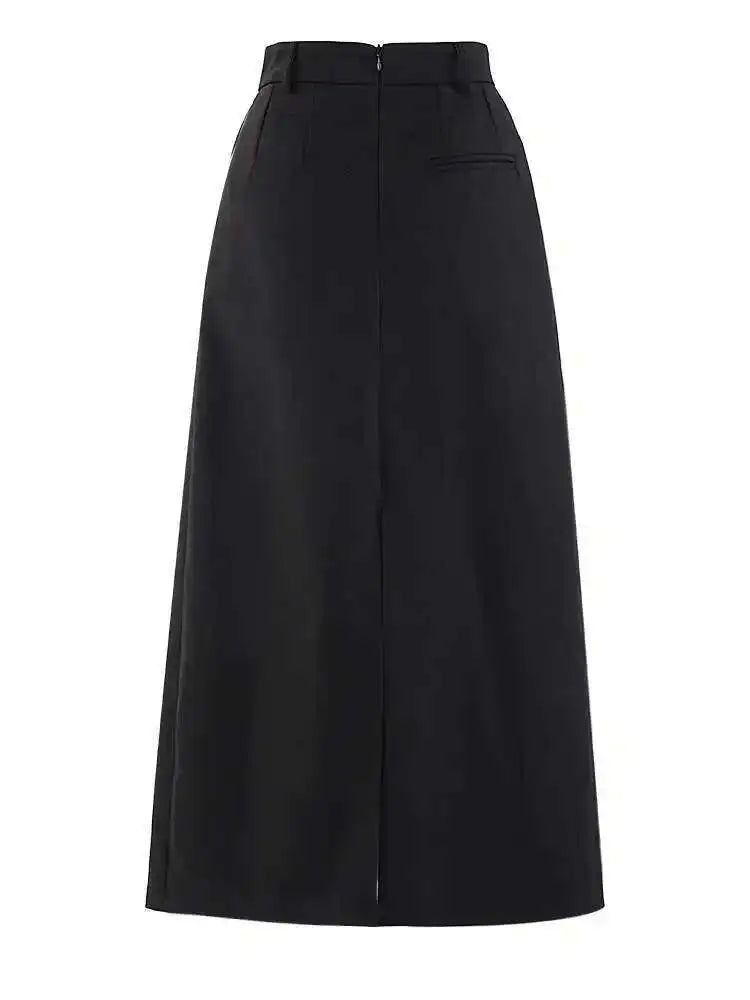 Pleated Shaped Elegant A-line Half-body Skirt High