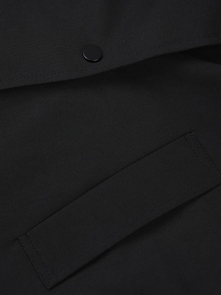 Long Sleeve Loose Fit Windbreaker Trench Coat