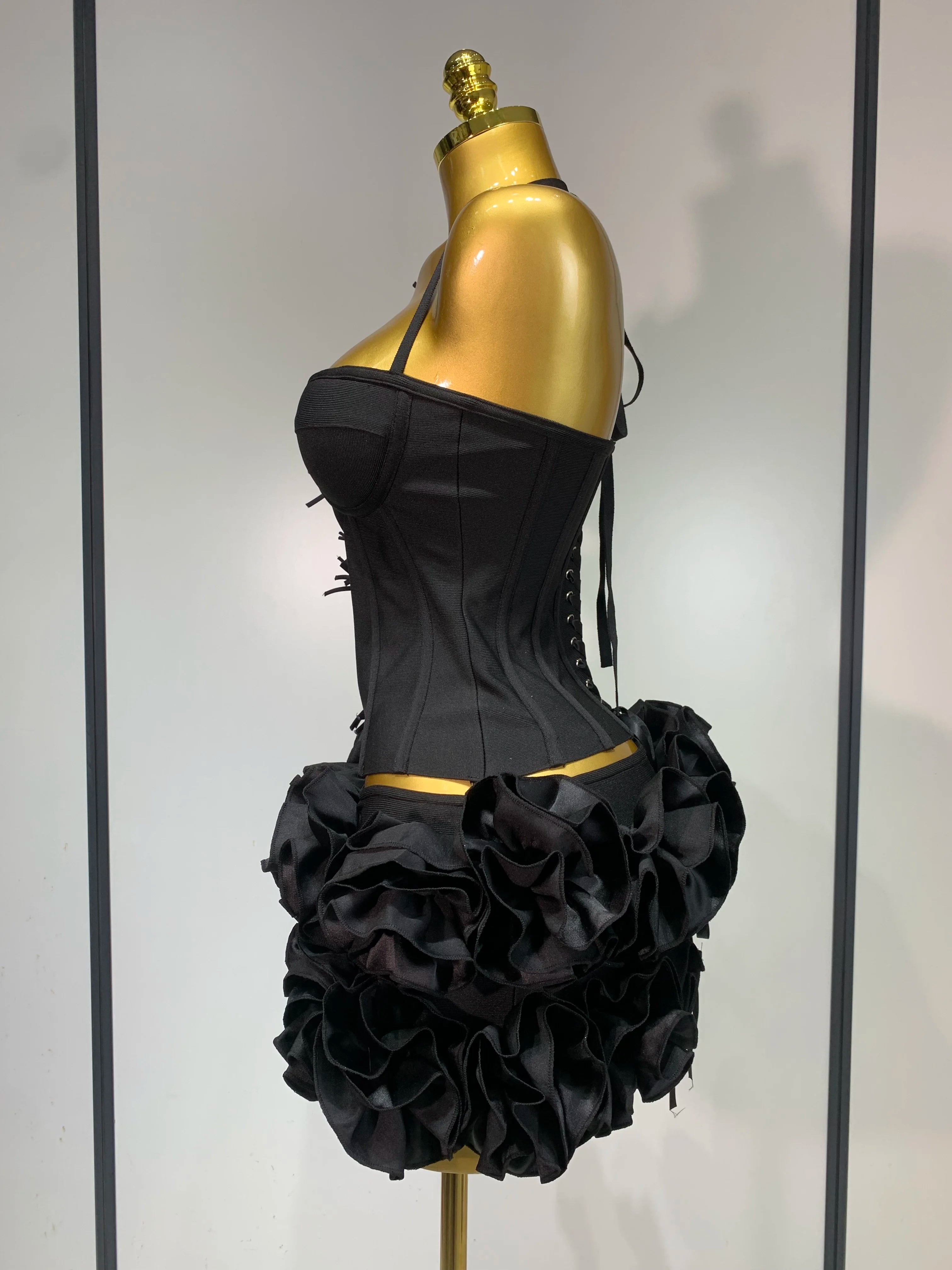Elegant Luxury Halter Bandage Cocktail Dress