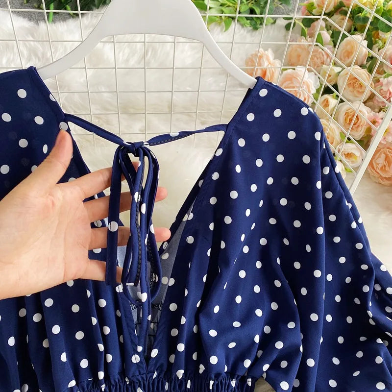 V Neck Dolman Sleeves Floral Print Wide Leg Jumpsuit
