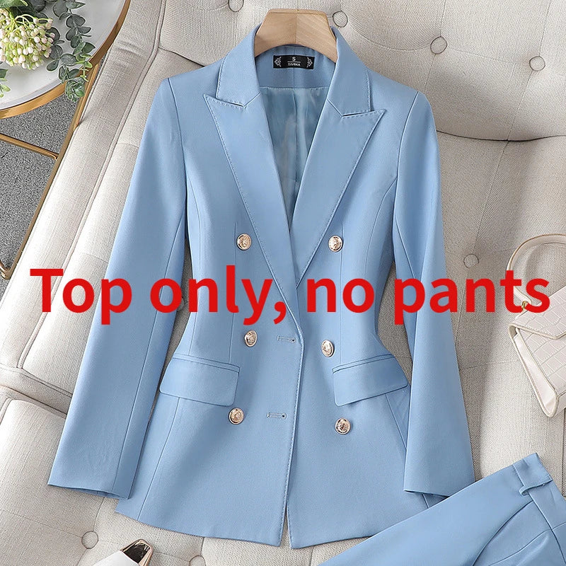 Blazer Jacket and Trouser High Quality Office Ladies Pant Suit