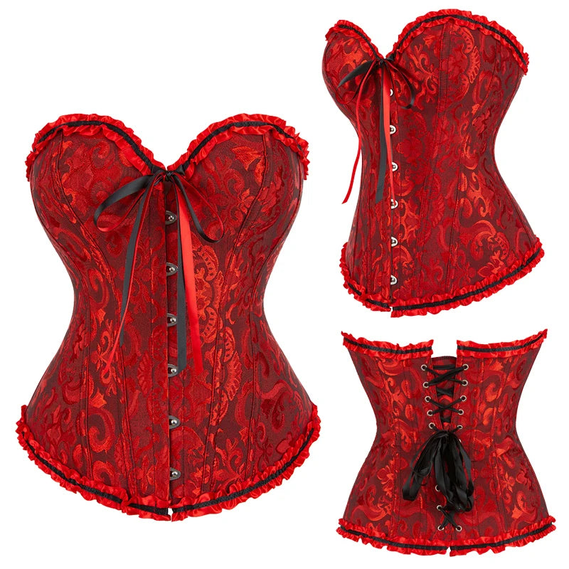 Elegant Gothic Floral Corsets