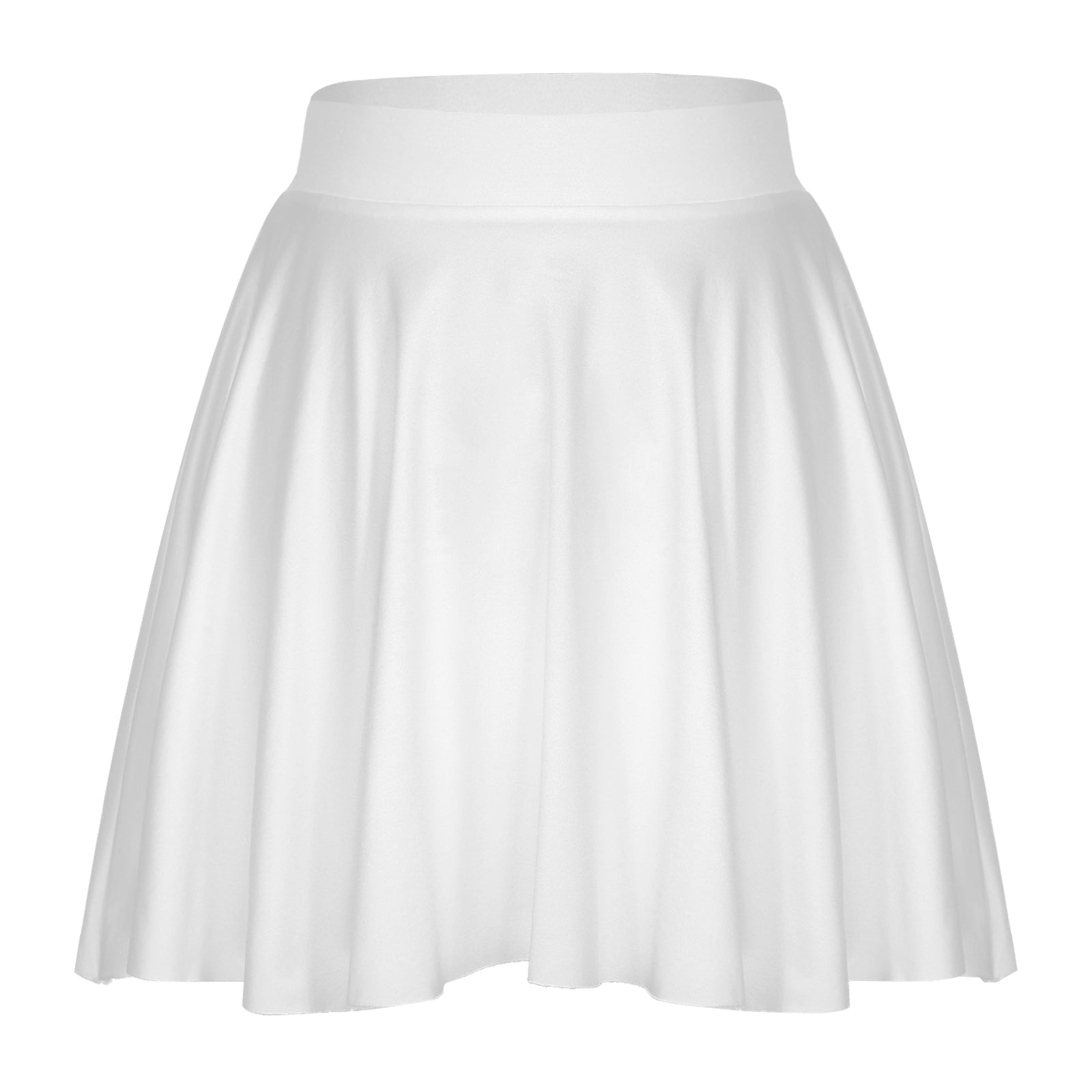 Elastic Waistband Flared Ruffles Skirts