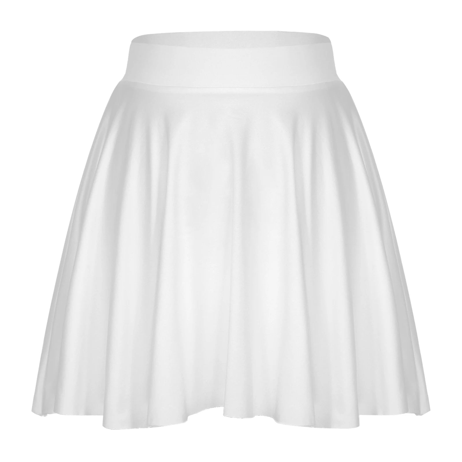 Elastic Waistband Flared Ruffles Skirts