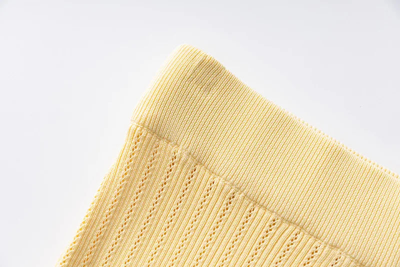 Knitted Elastic Button V-neck Long Sleeved Cardigan Slim Fit Fishtail Skirt Two Piece Set