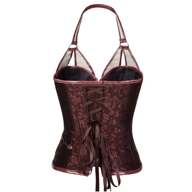 Medieval Viking Pirate Steampunk Leather Corset