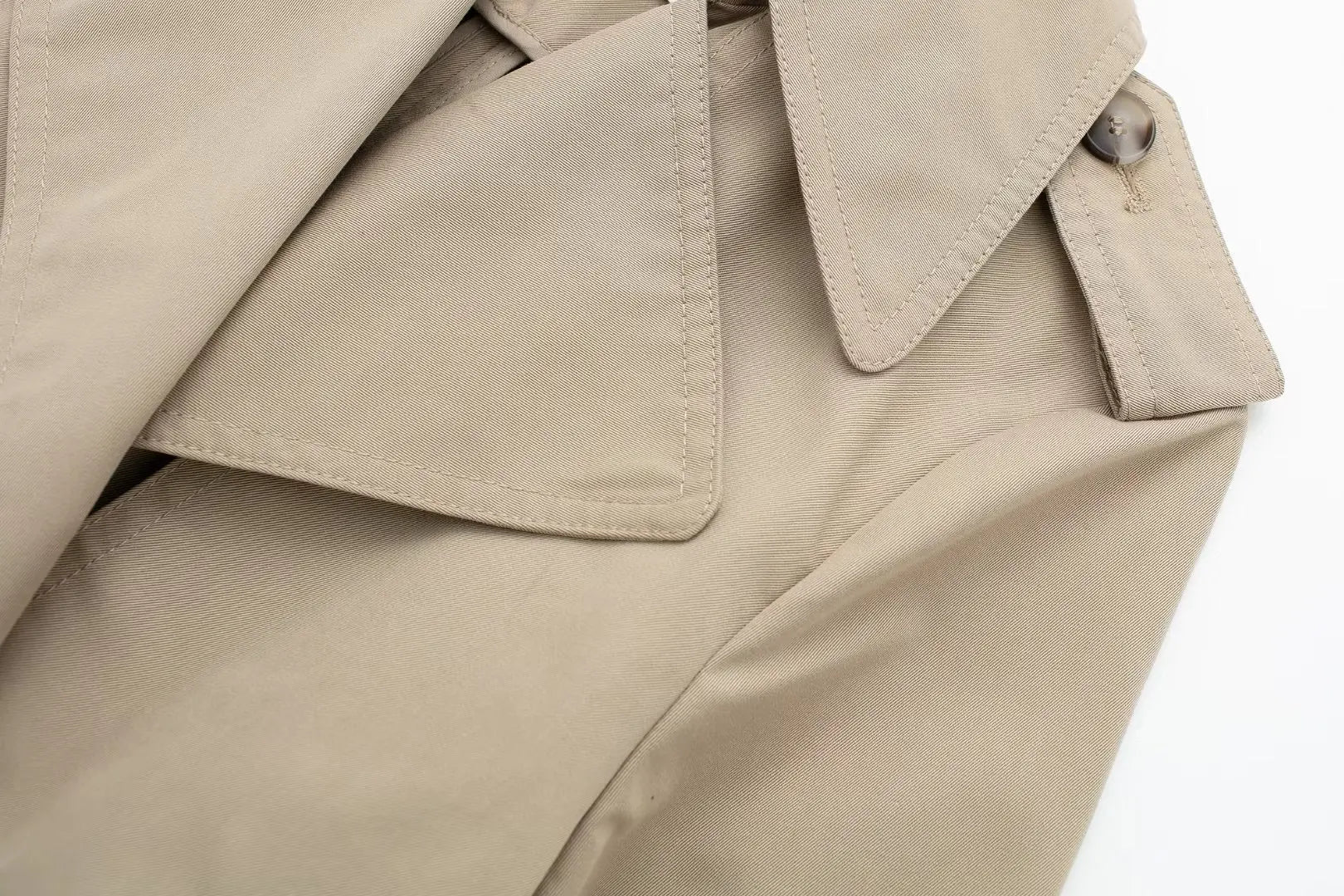 Slim Turn-Down Long Sleeve Trench Coats