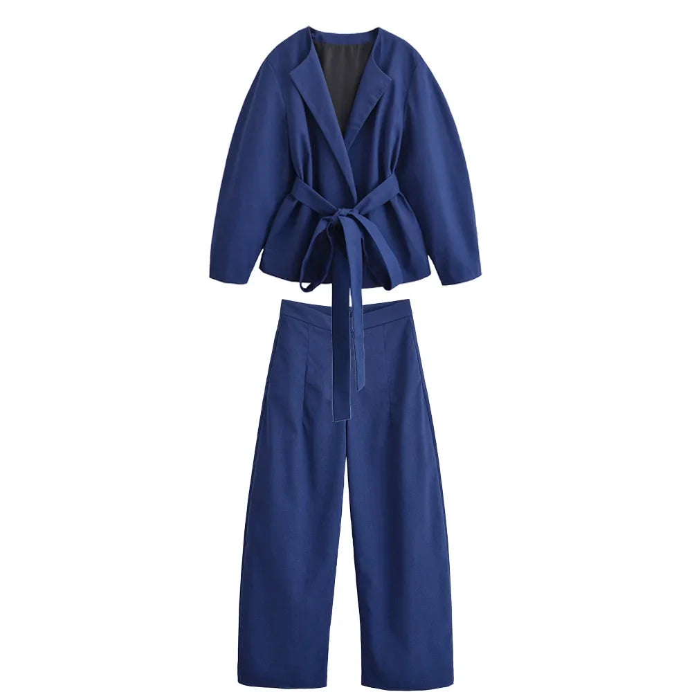 Hemp Kimono Style Jacket Suit + Hemp Pants Two Piece Set