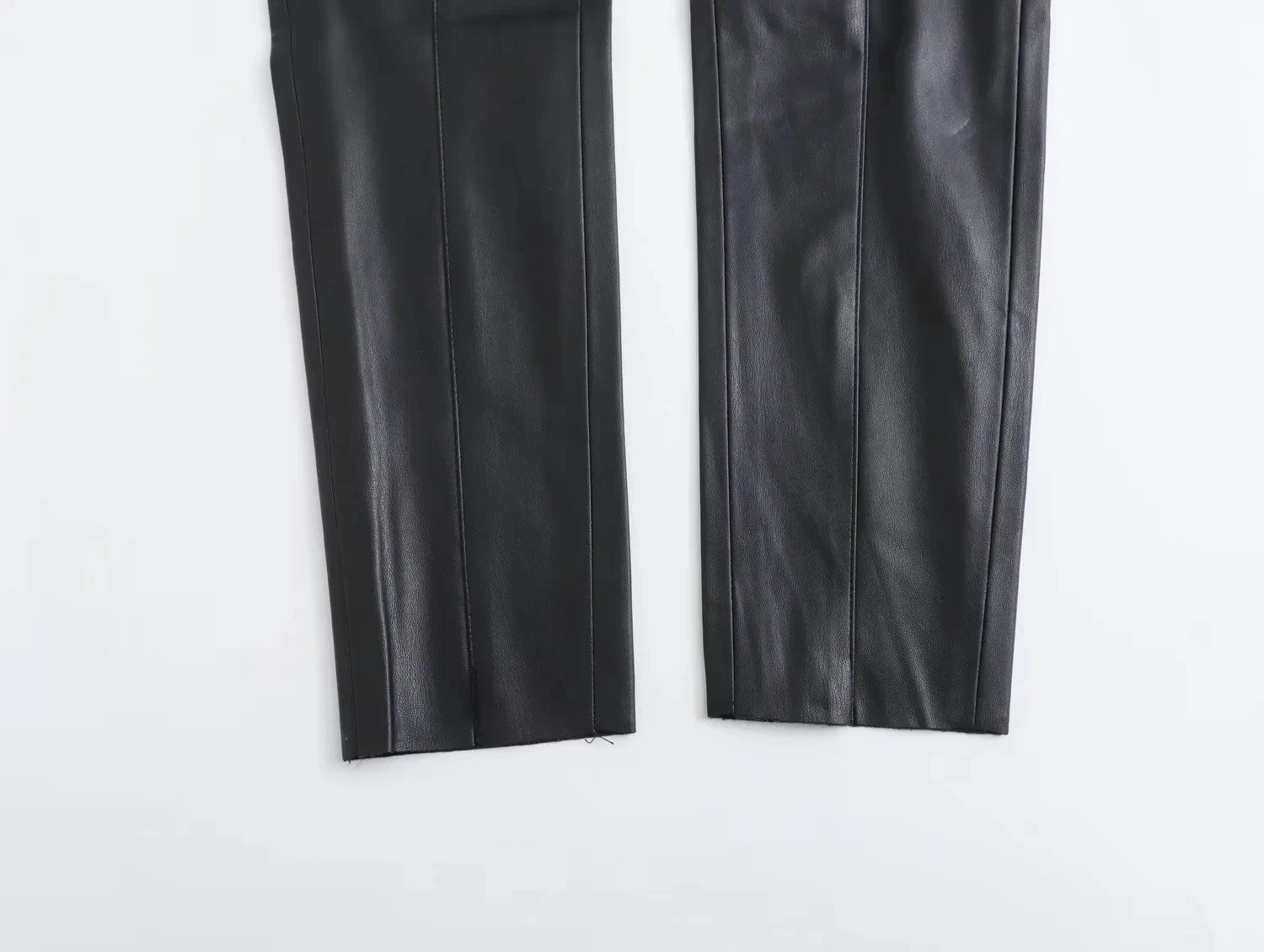 High Waist Faux Leather PU Leggings High Street Elastic Pants