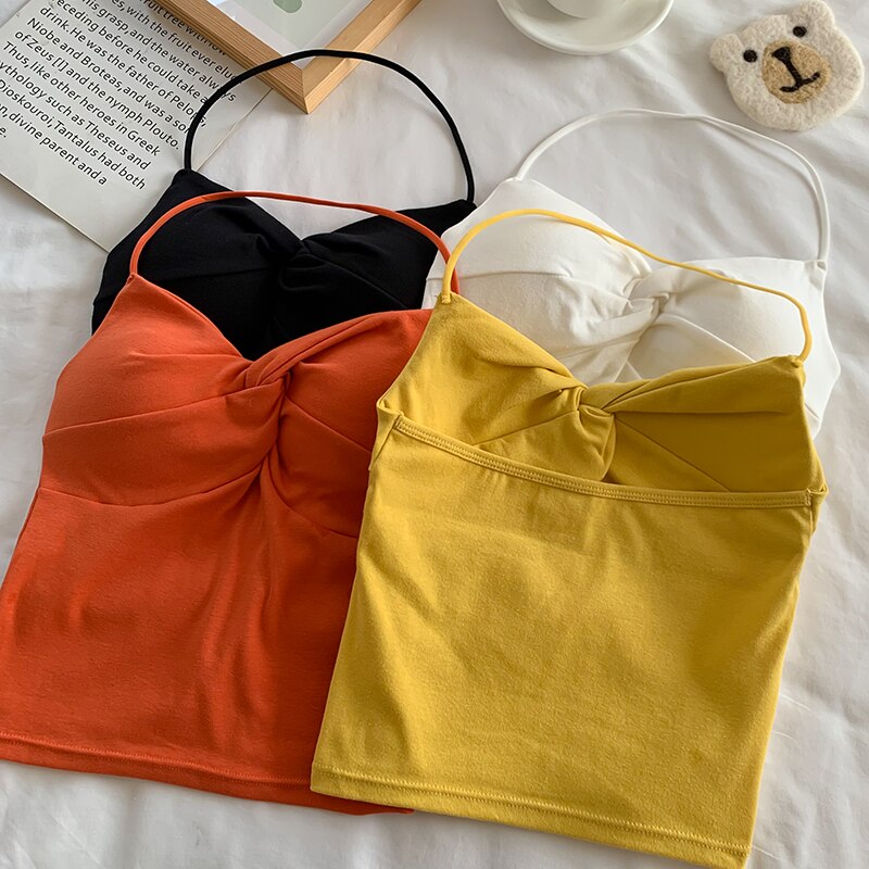 Sleeveless Halter Tank Top