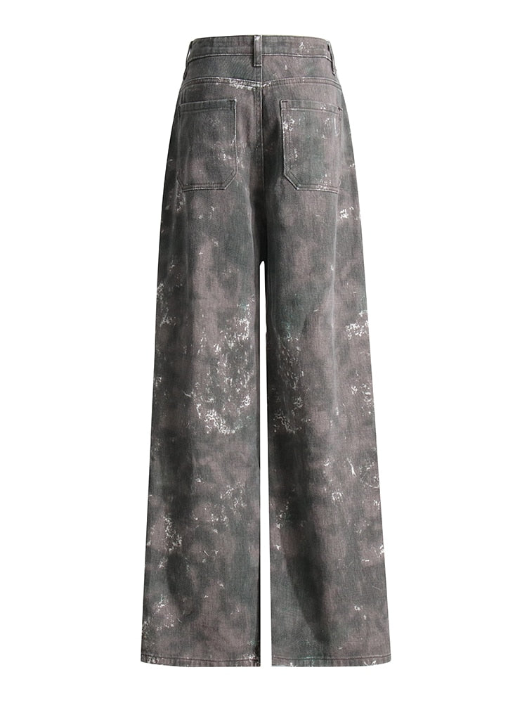 Denim Loose Cargo Camouflage  Jeans