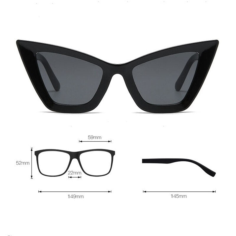 Cat Eye Full Frame Hip-hop Sunglasses