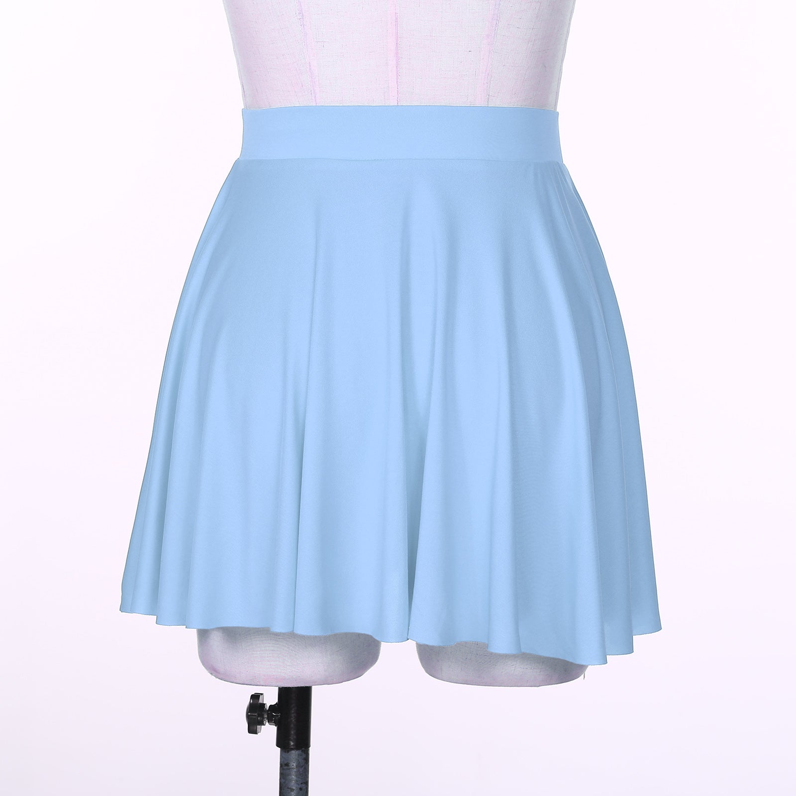 Elastic Waistband Flared Ruffles Skirts
