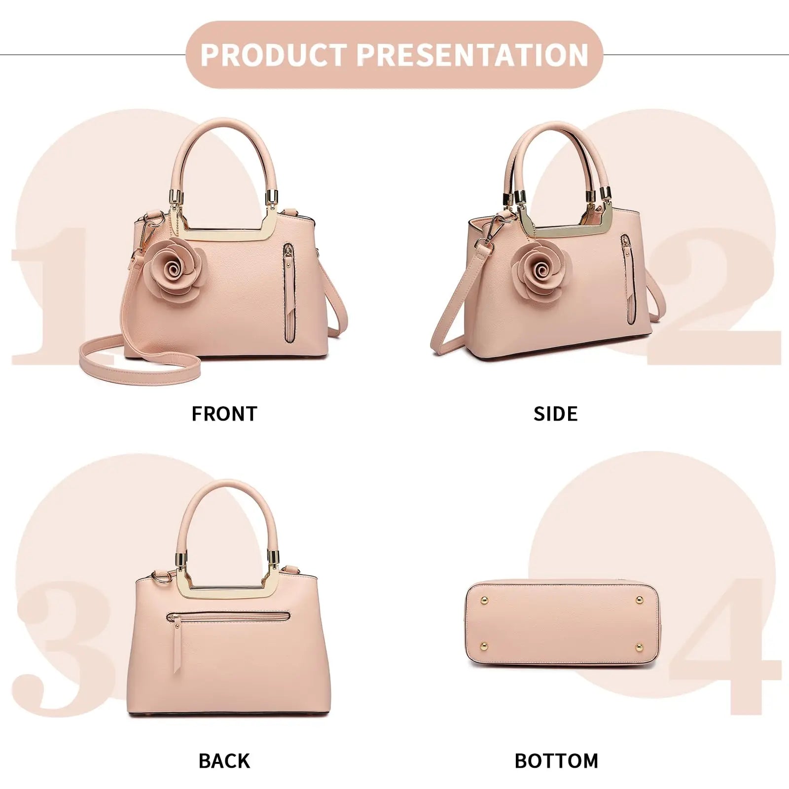 PU Leather Crossbody Top Handle Handbags