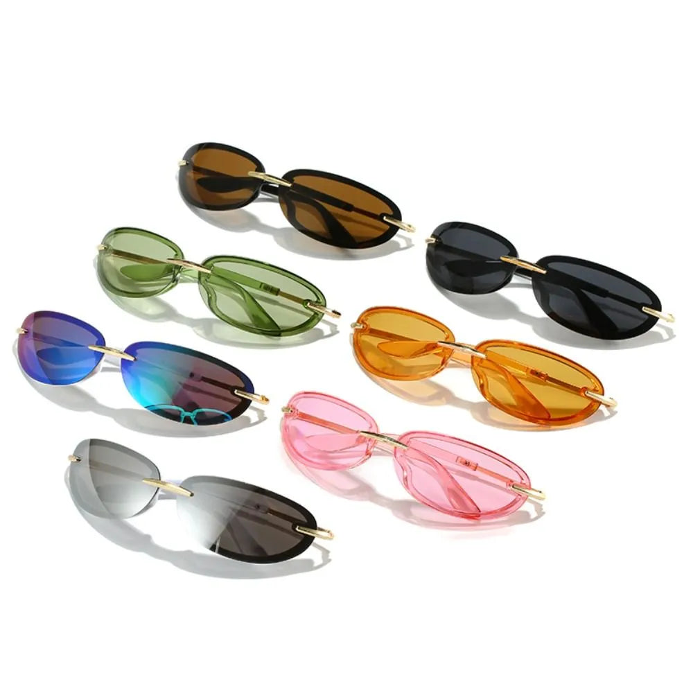 Futuristic Y2K Candy Color Rectangle Sunglasses