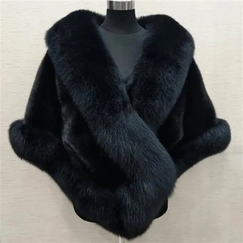 Faux Fur Wraps Winter Coat Warm shawls