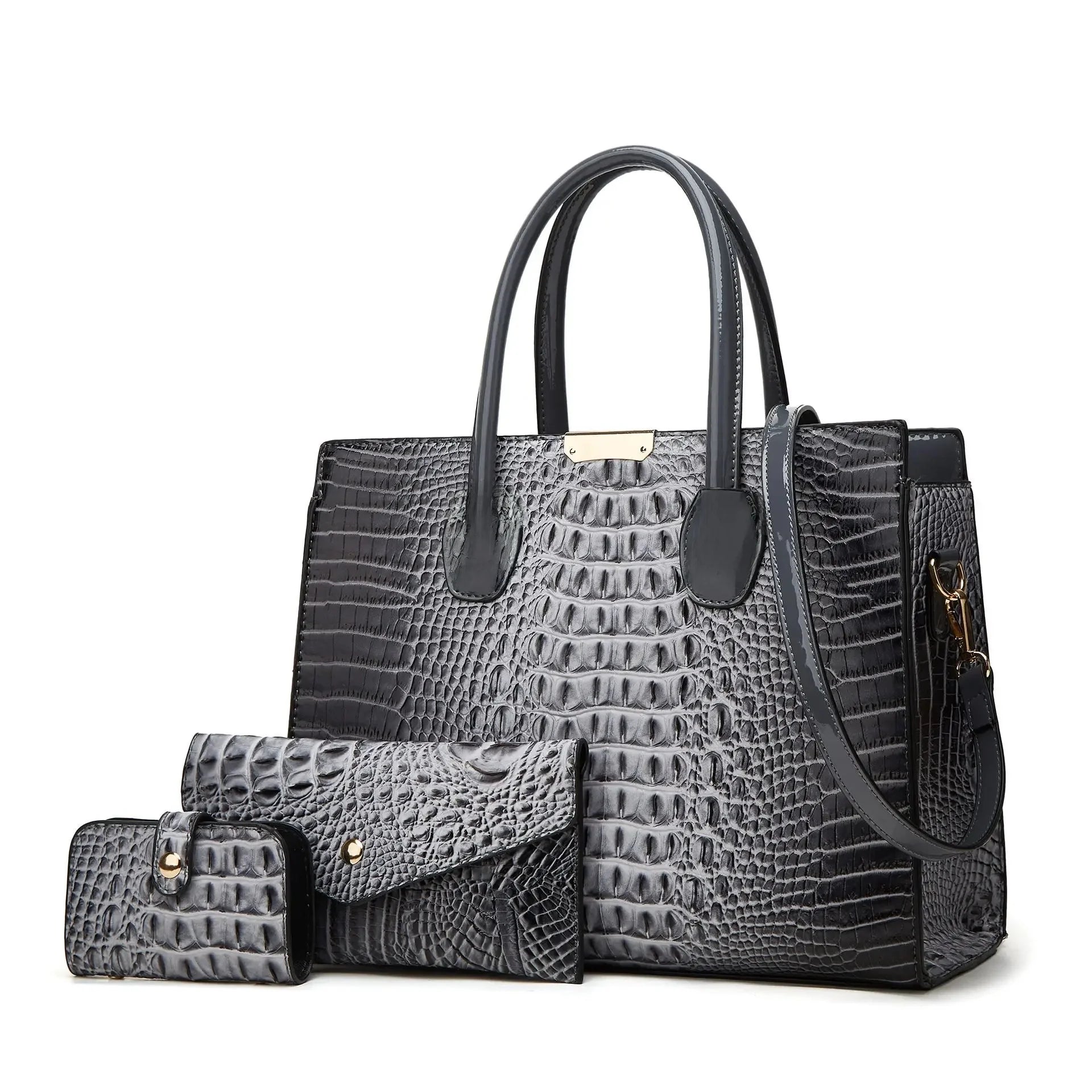 Crocodile Pattern Shoulder Crossbody Bag