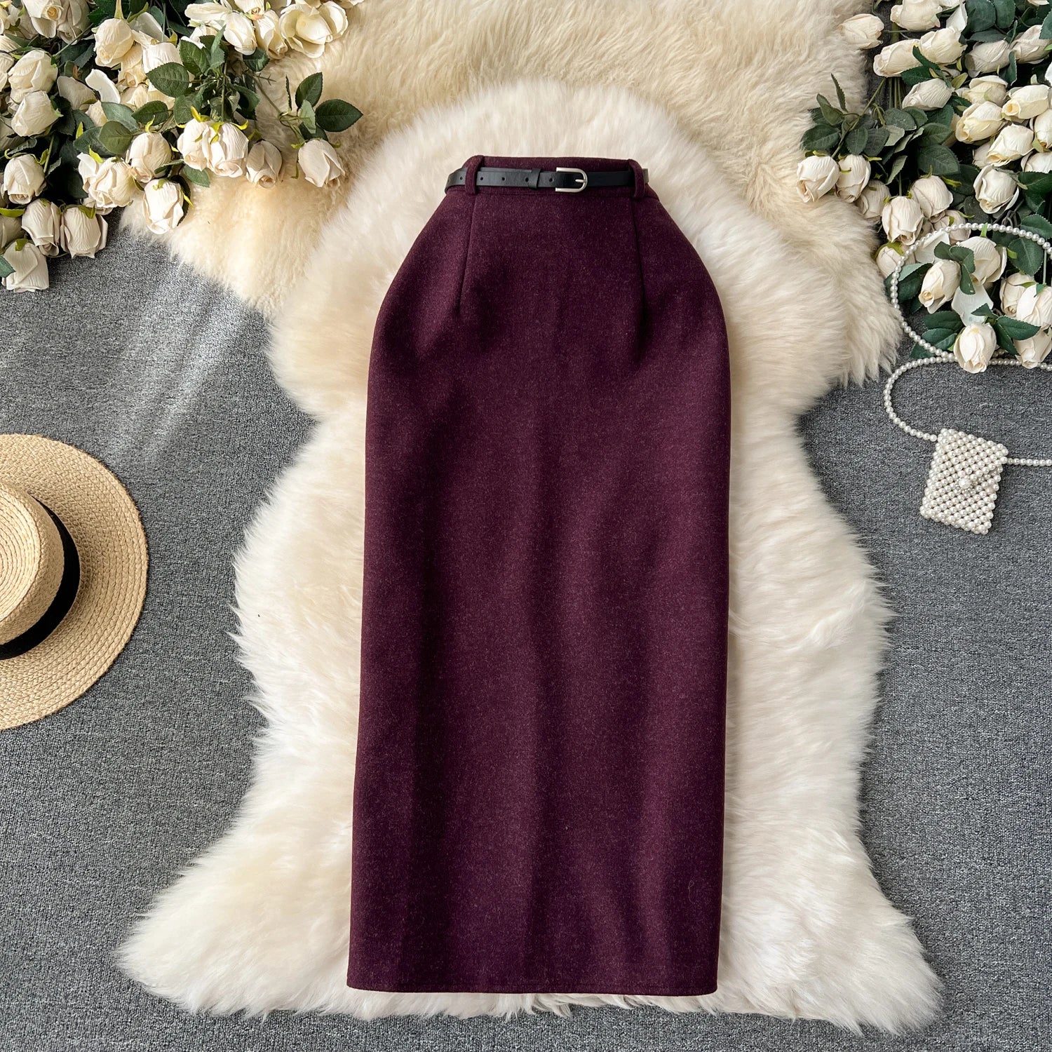 High Waisted Elegant Pencil Skirt