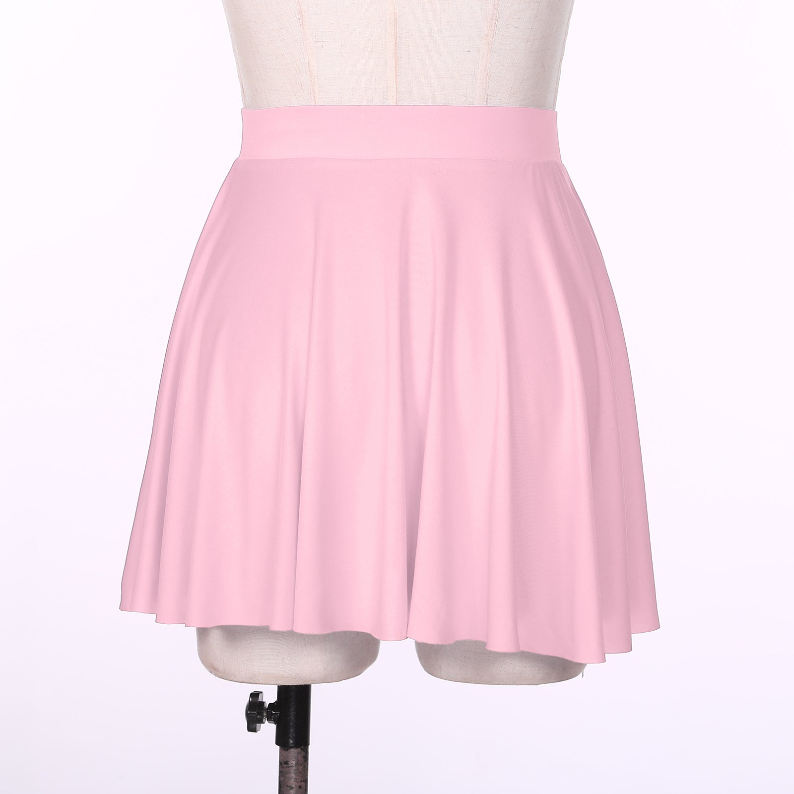 Elastic Waistband Flared Ruffles Skirts