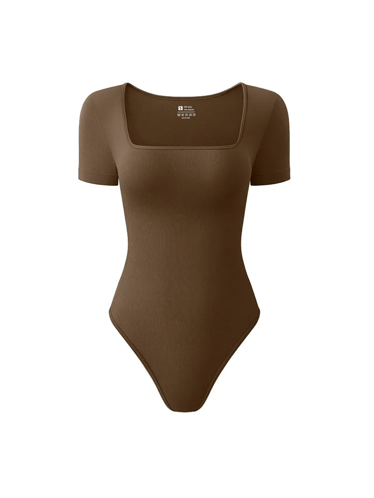 Sleeveless Square Neck Yoga Bodysuit