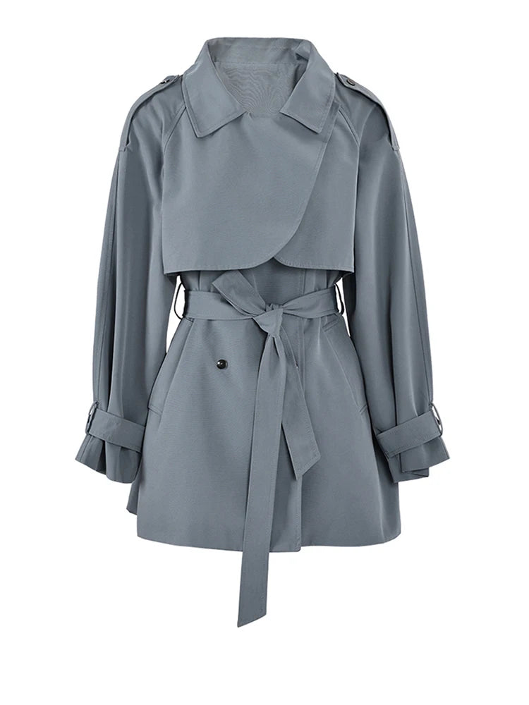 Long Sleeve Loose Fit Windbreaker Trench Coat