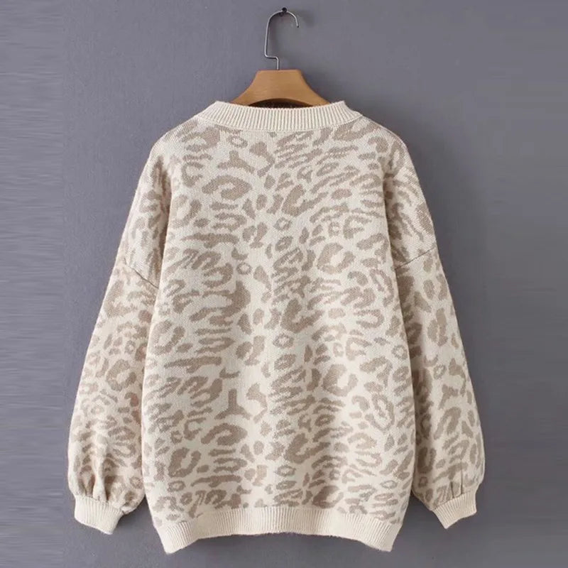 Leopard Knitted Sweater