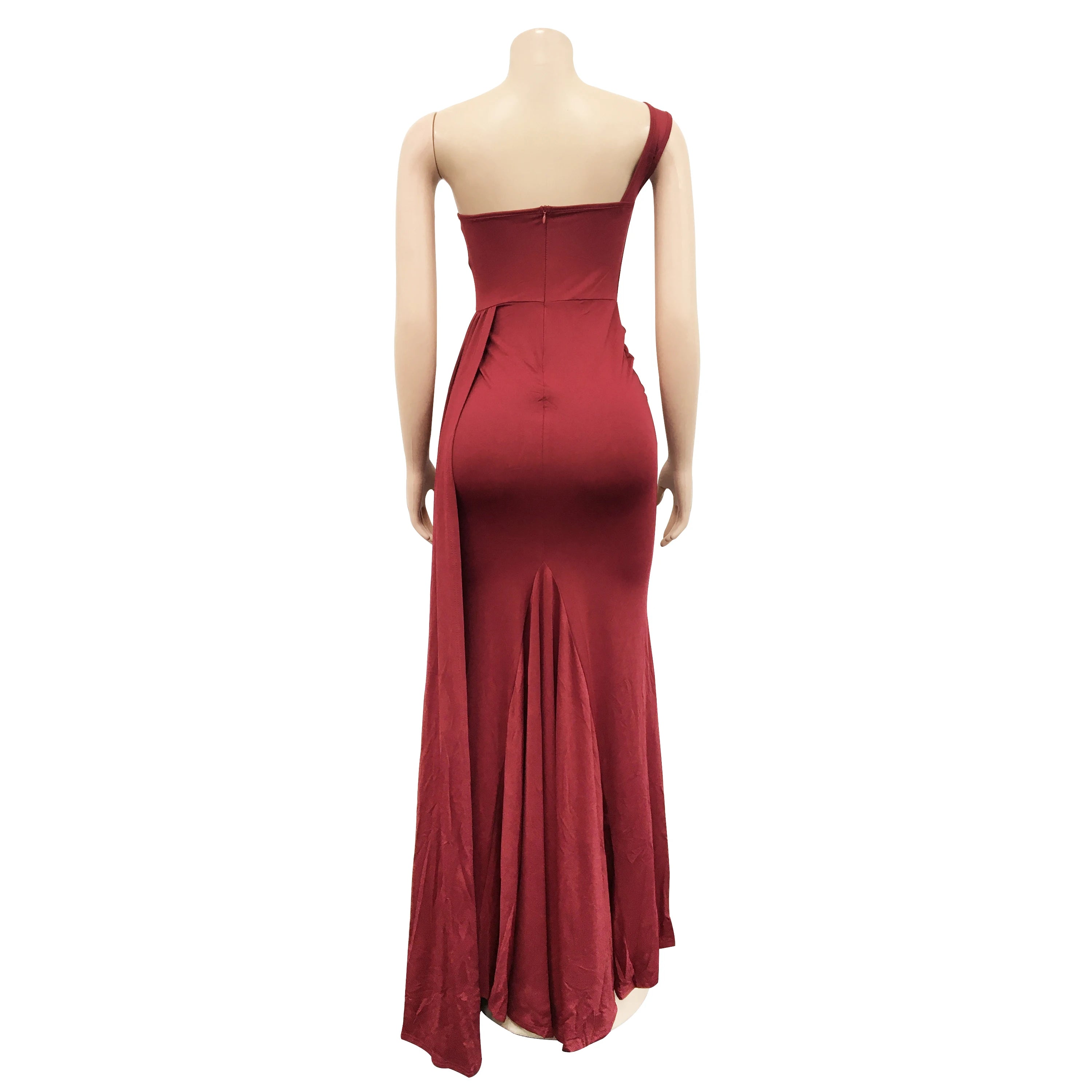 Elegant Sleeveless One Shoulder Long Maxi Formal Dresses