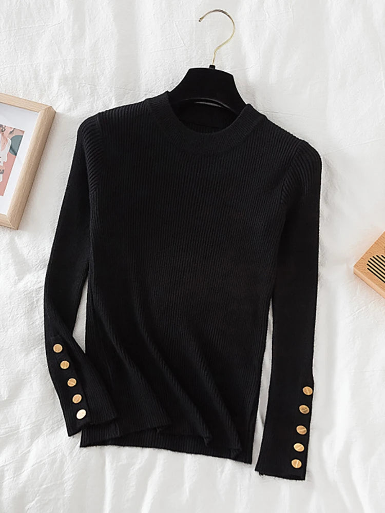 casual autumn winter o-neck chic sweater