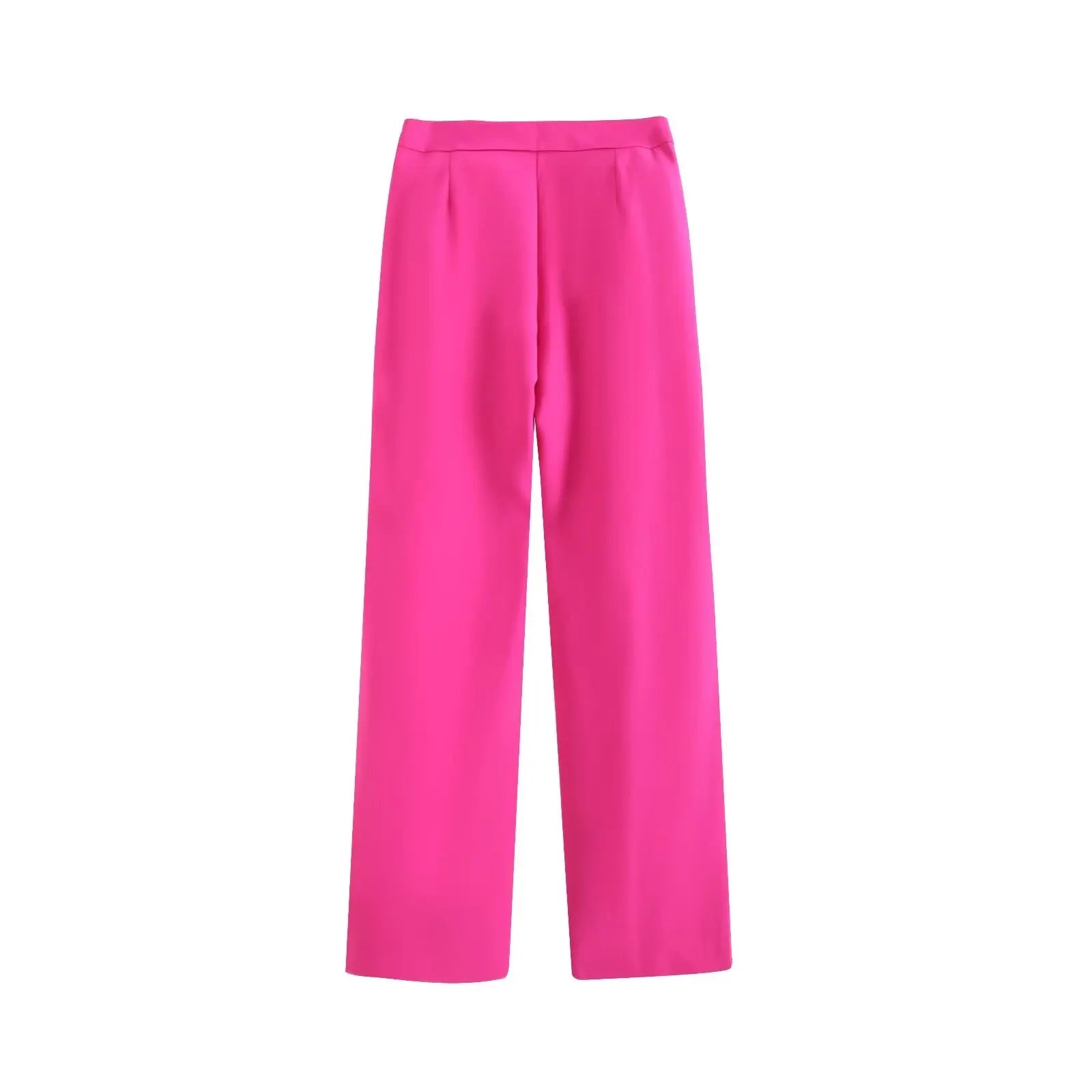 Long Sleeve Belt Bow Blazers Suit Coat Chic Female High Waist Trousers Two Piece Sets