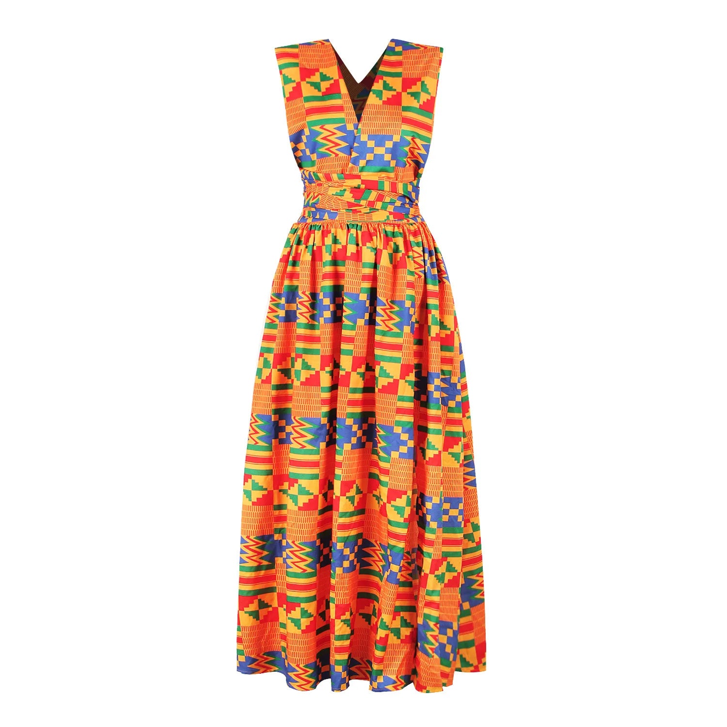African Style High Waist Printed Floor Length Gown