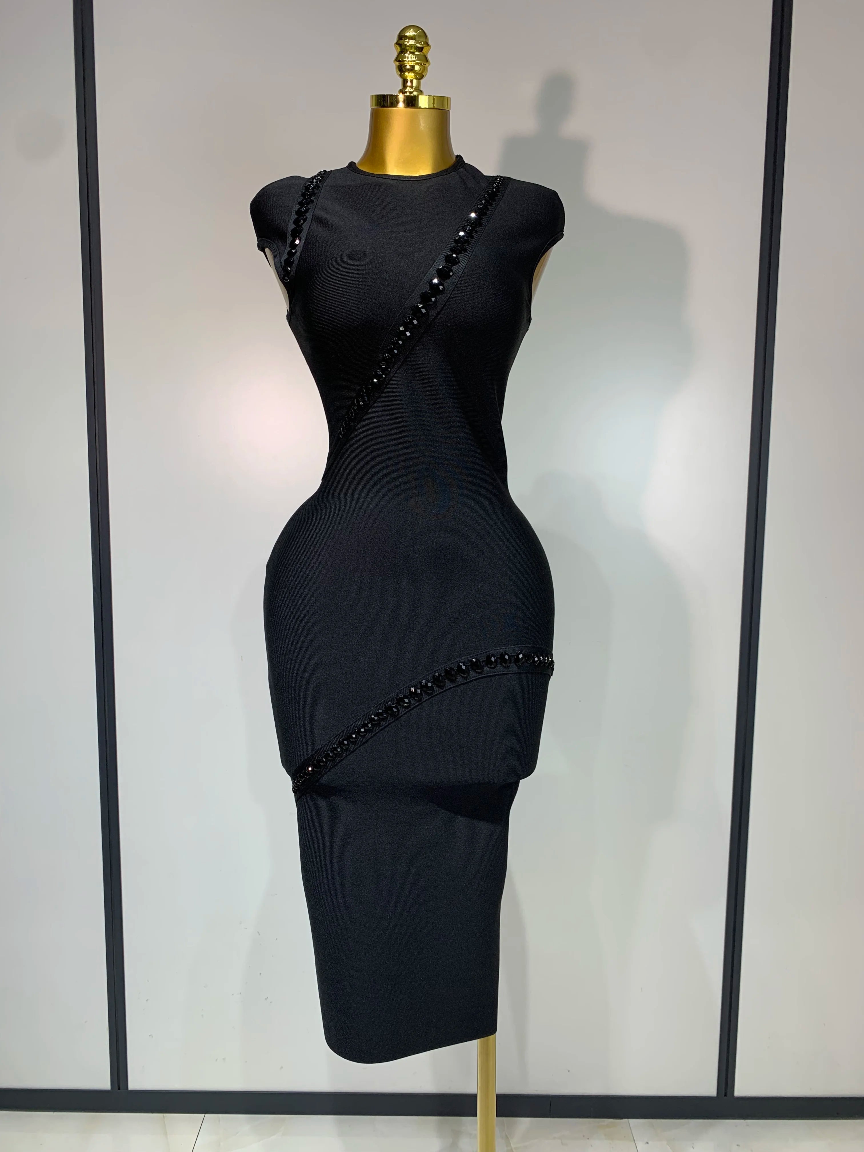 Elegant Bodycon Bandage Luxury Dress