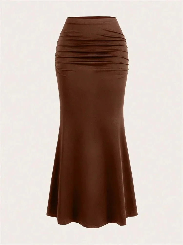 Elastic Elegant High Waist Mermaid Maxi Skirts