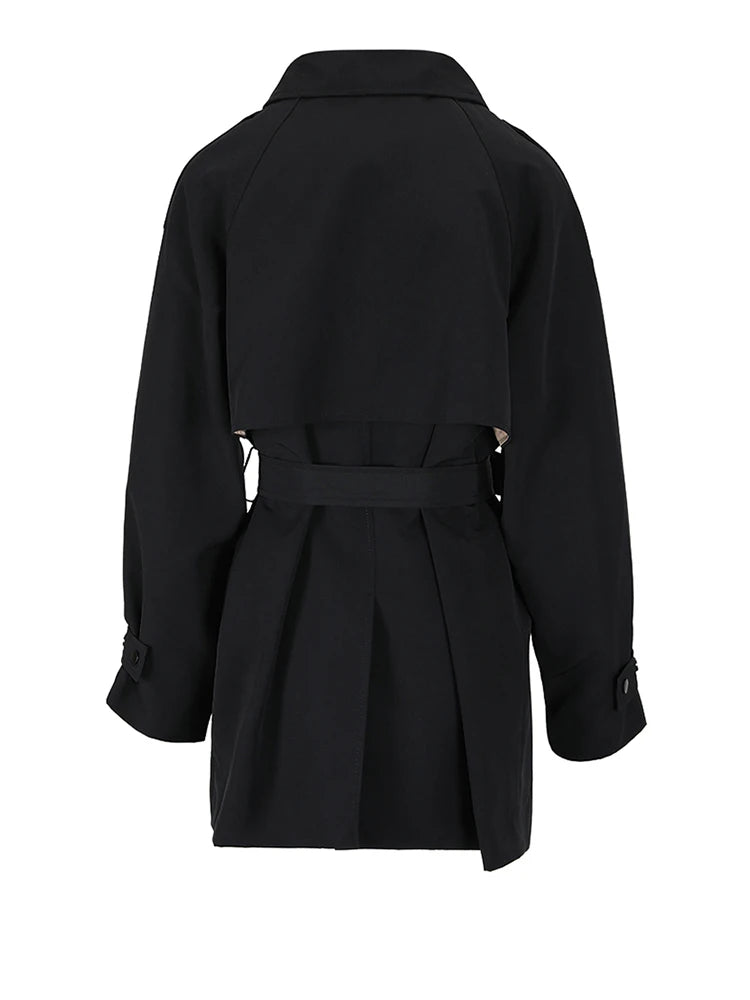 Long Sleeve Loose Fit Windbreaker Trench Coat