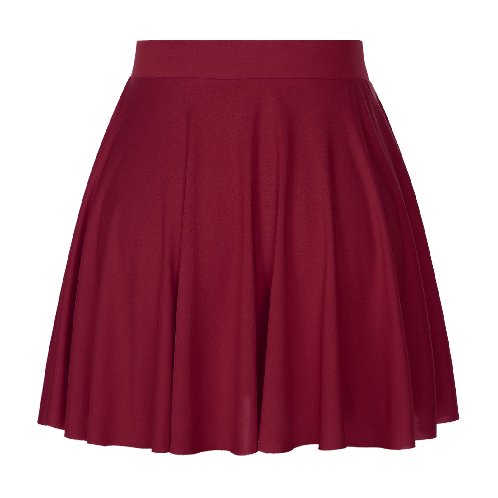 Elastic Waistband Flared Ruffles Skirts