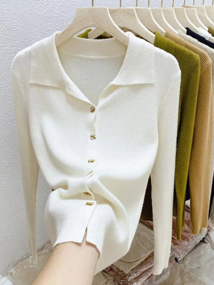 Single Breasted Knitted Sweater Cardigan Jumpers