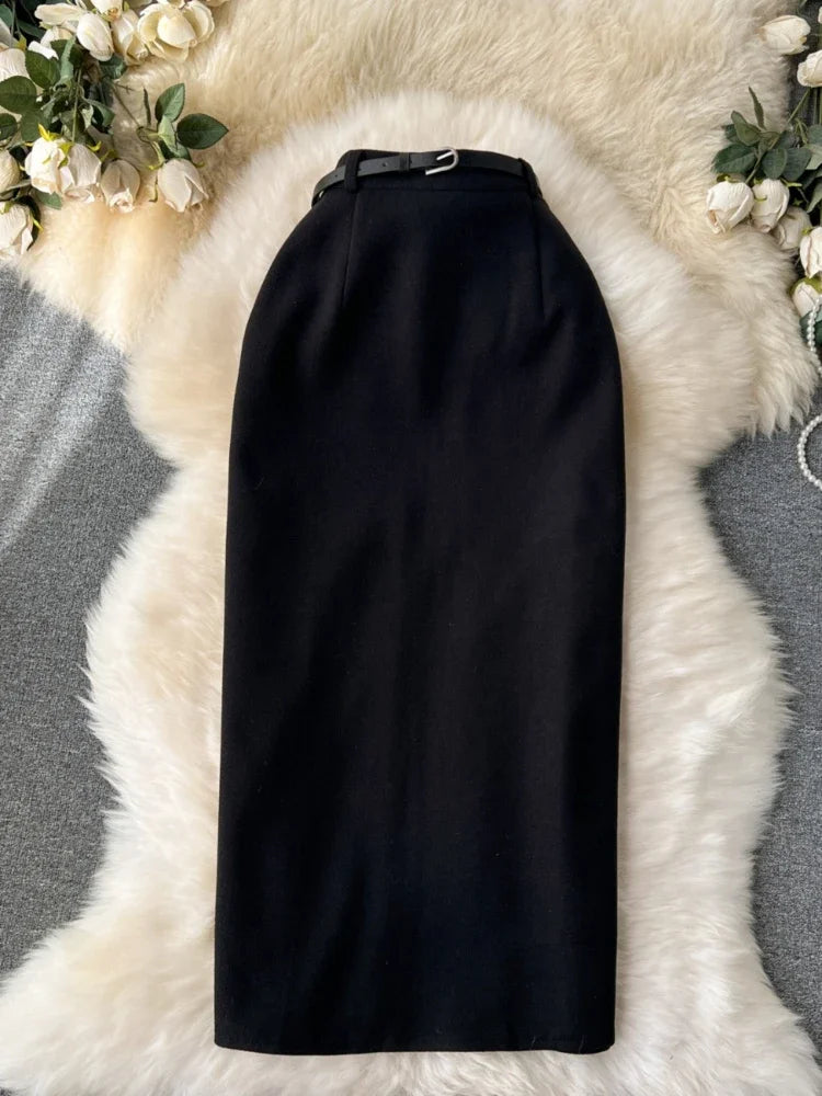 High Waisted Elegant Pencil Skirt