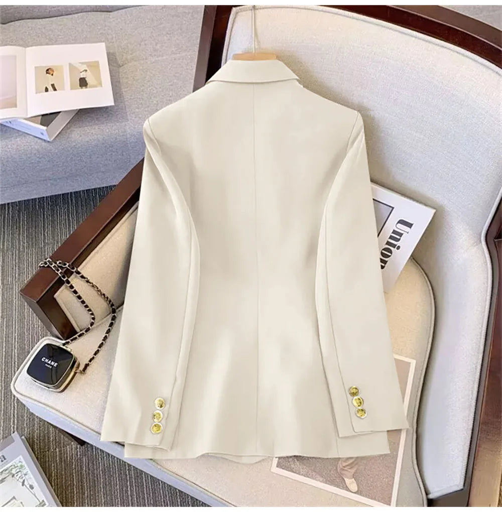 Casual Long Sleeve Slim Double Blazer Jackets