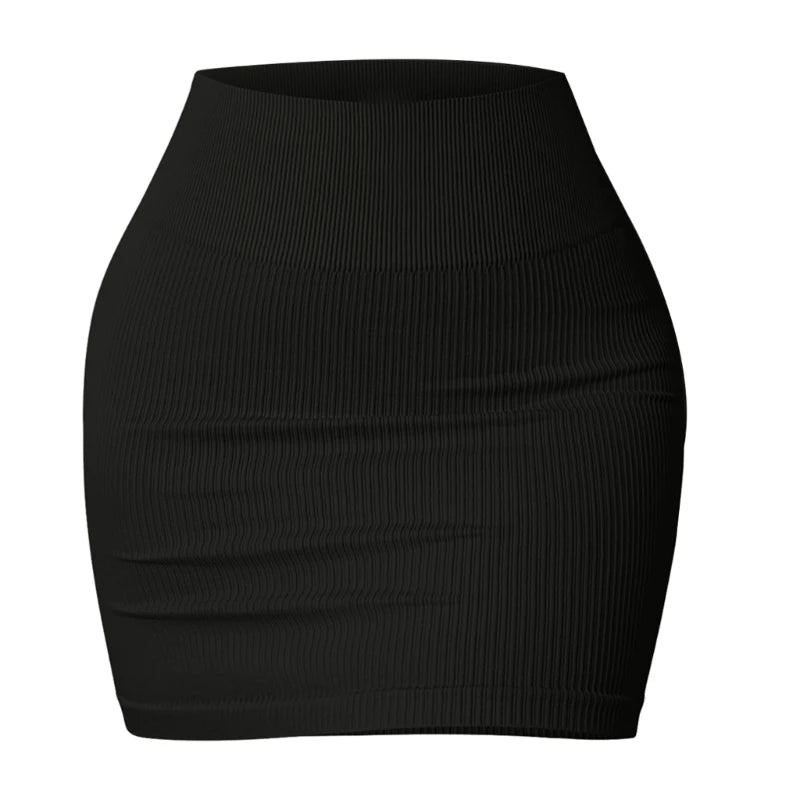 Elastic High Waist Bodycon Pencil Mini Skirt