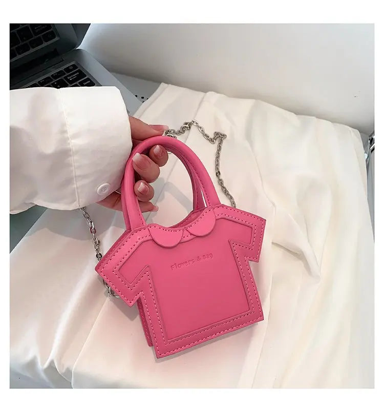 Mini T-shirt Style Chain Crossbody Handbag Portable Bag