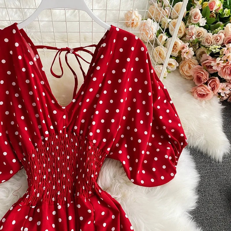 V Neck Dolman Sleeves Floral Print Wide Leg Jumpsuit