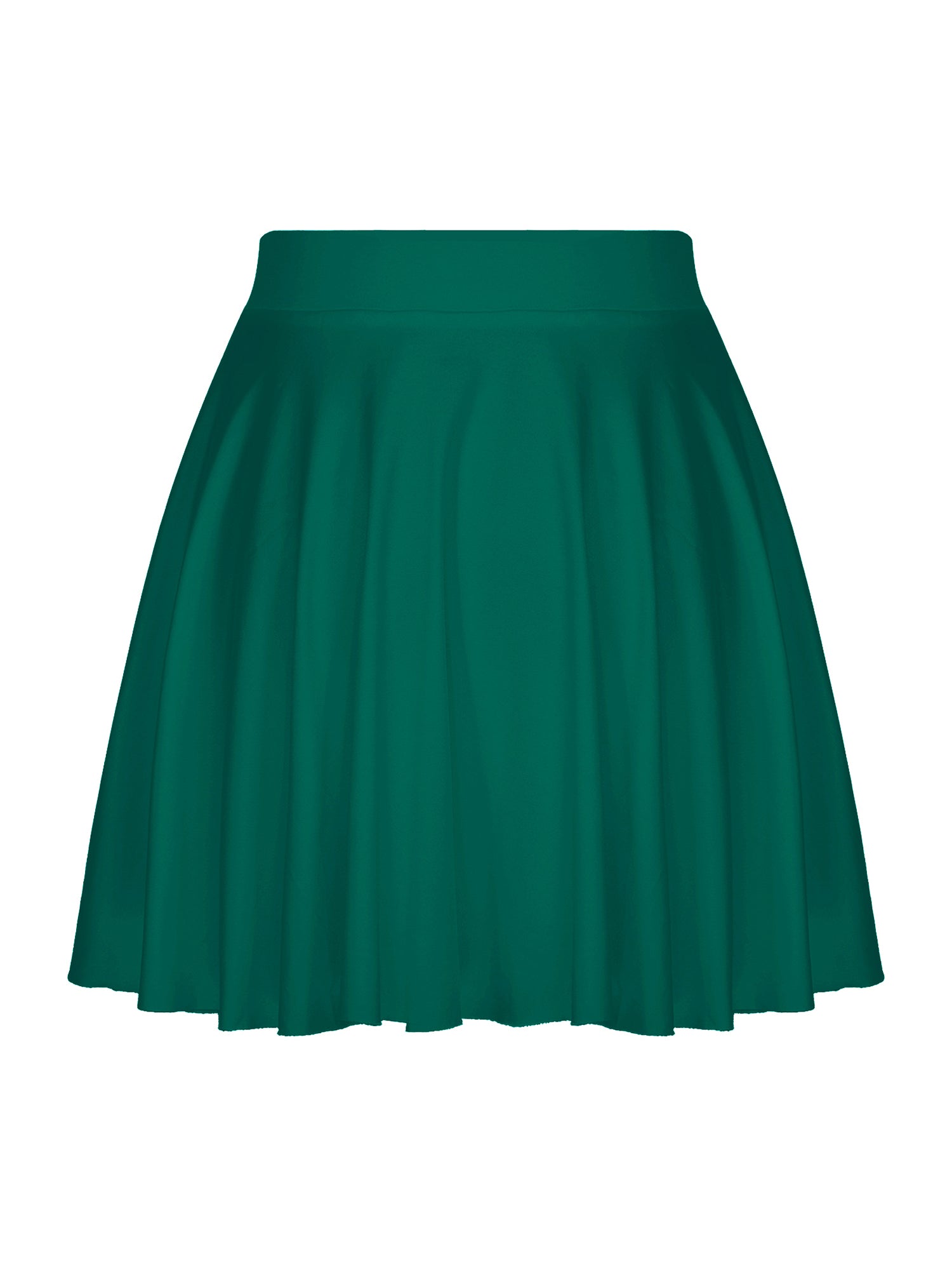 Elastic Waistband Flared Ruffles Skirts