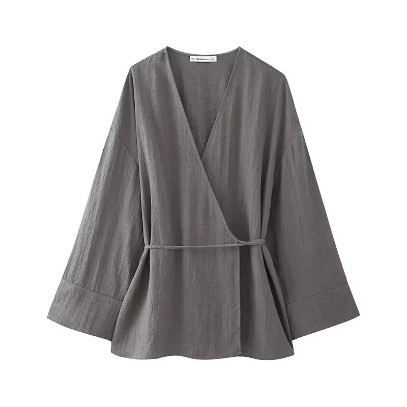 Long Sleeve Vintage Y2k Blouses and Trousers