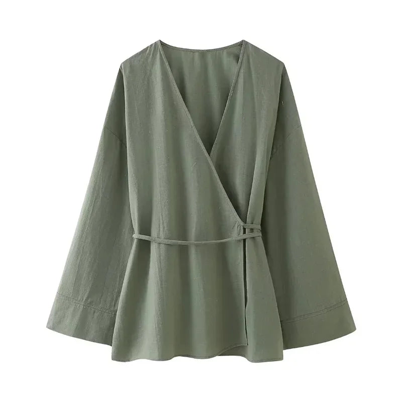 Long Sleeve Vintage Y2k Blouses and Trousers